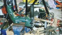 Improvised bench grinder!